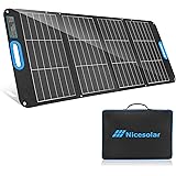 Nicesolar Panel słoneczny, składany, 100 W, moduł solarny do przenośnej stacji zasilania, ładowarka solarna z USB A i C PD 65