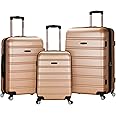 Rockland Melbourne Hardside espandibile Spinner Wheel Bagaglio, Champagne, 3-Piece Set (20/24/28), Melbourne Hardside - Troll