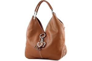 modamoda de - 330 - ital. bolso de hombro de mujer de cuero Large