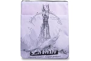 TAWDULL Lord Rings Book Sleeve, Waterproof Middle and Earth Map Fabric Book Cover, Padded Lord Rings Map Book Sleeves with Zipper, Bookish Gifts Kindle Sleeve Lord Rings Merchandise