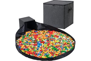 AINIYNM Spielzeug Aufbewahrung und Spielmatte für Kinder Bausteine und Spielzeug Organizer Aufbewahrungsbox Kinder Spielzeug Aufbewahrungsbox ideal für Spielzimmer und Wohnzimmer