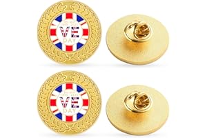 2Pcs VE Day 80th Anniversary Pin Badge Lapel 2025 Decorations Pobusolt VE Day Badge Brooch Decorations VE Day National Badge Armband for Patriotic Activities Veteran Gifts