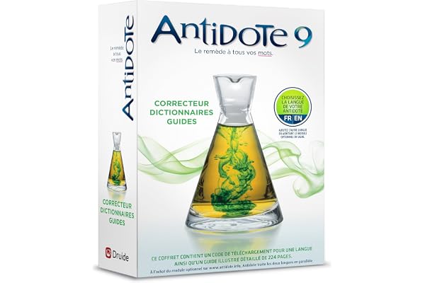 Antidote 9 : correcteur et dictionnaires pour le français ou l'anglais