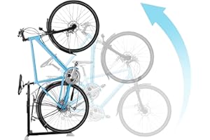 Bike Nook PRO – Soporte vertical para bicicleta | Soporte de suelo autónomo y ajustable, ahorro de espacio | Interior: garaje y apartamento