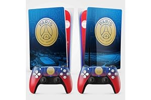 FFRAME Sticker PS 5 Foot, Autocollant pour PS 5 Foot, Console et Manette, Edition Standard Disque, Skin Paris PS 5 (2 Manettes)