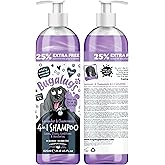 Bugalugs Lavender & Chamomile 4-in-1 Dog Shampoo and Conditioner - Professional Pet Grooming for Smelly Puppies - Vegan Formu