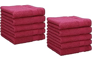 Betz 10 Lavette salvietta asciugamano per il bidet Palermo 100% cotone misure 30 x 30 cm Colore cranberry