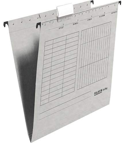 Organiseur Suspendu En Carton Recyclé Falken - Pour Classeurs A4, Fond 4 Cm, Fabriqué En Allemagne, Certifié Ange Bleu