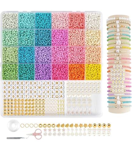 Eshoppee 4mm, 6/0 200 Gm White Color Glass Seed Beads For
