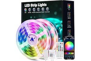 Beaeet LED Strip Light 20m, RGB Music Sync Colour Changing LED Lights for Bedroom, Smart Ambient Lights with Bluetooth App & Remote Control, Flexible Design, Kitchen, Ceiling, Gaming, Home Decoration