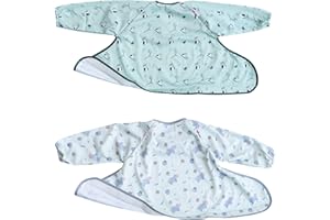 Tidy Tot®™ Bavoir Supplémentaire pour Kit Bavoir et Plateau. Bavoir Manches Longues à Fixer au Plateau Idéal Cadeau de Naissance pour L'alimentation des Bébés DME.