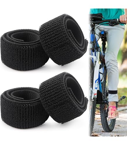 8 Fermagli Per Pantaloni Da Bicicletta – Regolabili 30 Cm – Chiusura In Velcro – Elastici Multifunzione Per Outdoor
