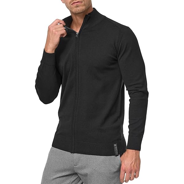 Indicode Heren INGage Cardigan | Gebreid vest met capuchon Rubber S