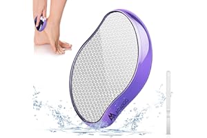 A3A ACADGQ Lima Pies de Nano Vidrio, Lima Durezas Pies Profesional, 2 en 1 Húmedo y Seco Adecuado Para Que las Familias Quita Callos Pies, ABS (Violeta Color))