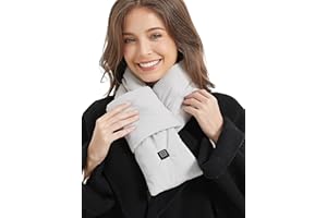 vapesoon Heated Scarf with 3 Heating Levels and Power Bank Warm Winter Scarf for Men Women Camping Hiking Skiing Christmas Valentine