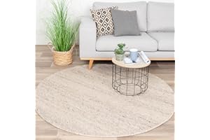 ‎FRAAI | HOME & LIVING FRAAI | Home & Living Wollteppich Rund - Feline Weiß Wolle - Flachgewebe - Einfarbig - Modern, Skandinavisch - Wohnzimmer, Esszimmer, Schlafzimmer - Carpet