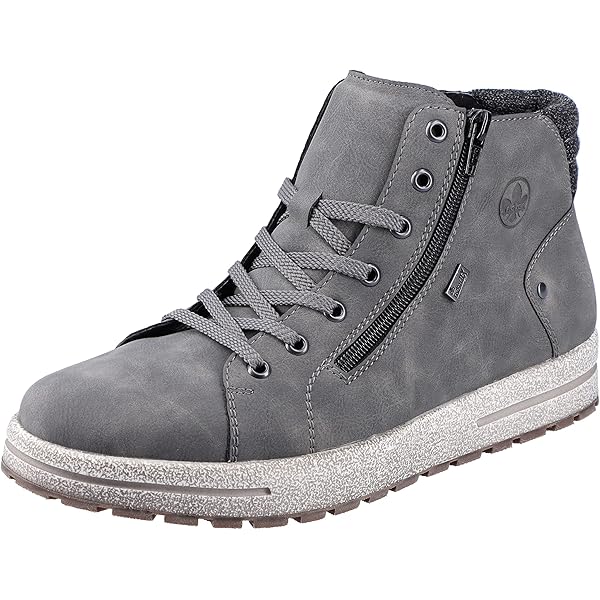 Bottes à Lacets Rieker Homme 37011 - Imperméables, Doublure Laine Chaude, Semelle Antidérapante - Confort Largeur H