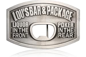 BBOTEN Beer Bottle Opener Belt Buckle, Western Rodeo Belt Buckle for Men, Vintage Cowboy Bottle Opener Belt Buckle, Brass, S