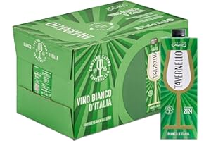 Tavernello Classico Vino Bianco d'Italia, Vino Secco con Profumi Fruttati, 10.5% Vol, Confezione con 15 Brik da 1 L