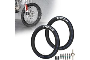 MTATCN 2.50/2.75-17 Chambre à air Avant avec Tige de Valve Droite TR4 pour C70 CL70 CR80 CR80R CRF80F CRF100F CRF125F 150R CT90 110 XR100R SM450R SM510R Off Road Dirt Pit Bike Motocross Moto Cyclomoteur