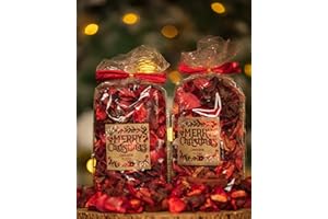 MARCO PAUL INTERIORS Marco Paul - Olla de Navidad Pourri, fragancia festiva para el hogar, aroma aromático de Navidad de larga duración, aroma decorativo para regalo (2 x canela)