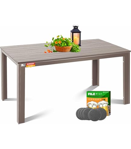 Tavolo Houston BICA - Tavolo Da Esterno In Polipropilene 150x92cm, Colore Antracite - Foto 14