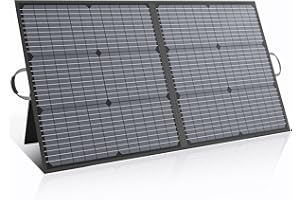 MHPOWOS 110W Tragbares Solarpanel, IP67 Wasserdichtes Faltbares Solarpanel Kit mit 20V Ausgang, 23.5% Wirkungsgrad Modul für Outdoor Camping, Portable Power Station, Laptops, Wohnmobil, RV