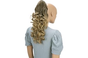 CAISHA 50cm Warkocz Kucyk Przedłużanie Włosów Obszernie Faliste Ombre Brązowy Blond H123