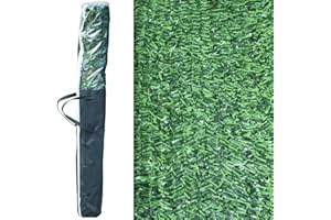 PAL DISTRIBUIDORA DE PRODUCTOS Y MATERIALES PAL | Seto Artificial Decorativo Ignífugo | 3m Largo x 1m Alto, Verde | 90 Varillas. (1- Rollo 3x1m)