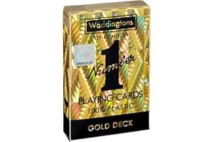 Waddingtons Number 1 Gold Playing Cards Game, Sleek Gold Foil Design Deck of Cards, Ideal for Snap, Poker and a Ideal Travel Companion, Gift and Toy for Ages 6 Plus