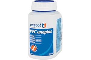 Unecol 2023 Adhesivo Especial para tubería (Bote de plástico con Pincel), Transparente, 500 ml