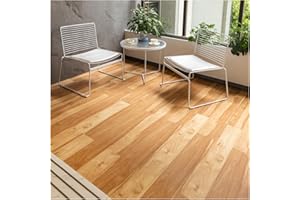 FLOREXP Vinyl Flooring - Lino Flooring with Maple Oak,Peel and Stick Floor Tiles,Self Adhesive Floor,2.0mm 36pcs Waterproof,for Kitchen Bathroom (5.02m²,Maple Oak)