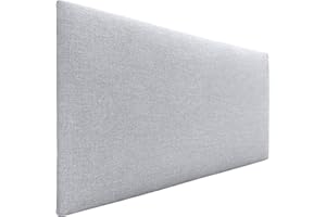 DHOME Cabecero de Polipiel o Tela AQUALINE Liso cabeceros Cabezal tapizado Cama Lujo (Tela Gris Perla, 95cm (Camas 70/80/90))