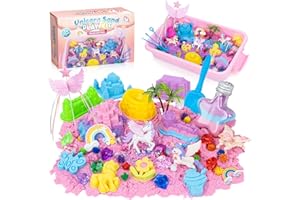 snookids Sable Magique Coloré Enfant à la Cire d'Abeille Naturelle 690g, Jeu de Sable avec 24 Moules, 3 Licornes, Boîte de Stockage, Jouet Sensoriel pour Enfants 3 4 5 6 7 8 9 Ans