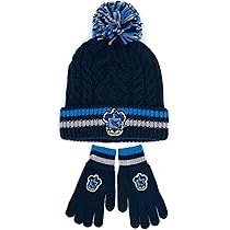 Harry Potter Complete Set Hat and Gloves Size Adults House by Tassorosso Original 100% Official Magic School Hogwarts Hufflepuff, Hufflepuff, One Size, Hufflepuff