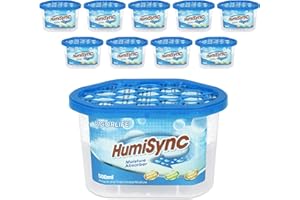 VIGORLIFE Feuchtigkeitsabsorber 500 ml, Luftentfeuchter, Packung mit 10 Feuchtigkeitsabsorber Boxen, um zusätzliche Feuchtigkeit aus Ihrem Badezimmer, Schrank，Kleiderschrank Luftentfeuchter, Blau