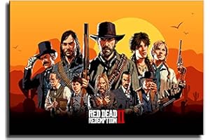 JYSHC Red Dead Redemption 2 Póster De Arte En Lienzo Y Arte De Pared Impresión De Imagen Moderna Decoración De Dormitorio Familiar Xq508Zy 40X60Cm Sin Marco