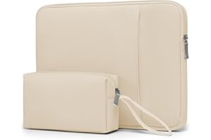 HYZUO 17-17,3 Pouces Housses Ordinateur Portable pour 17" 17,3" HP/Lenovo/Dell/ASUS/Acer/LG/MSI Gaming Laptop/Razer Blade 17/18, Sacoche de Protection pour Hommes Femmes, Sable