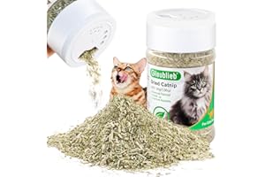GLAUBLIEB 30g Hierba Gatera Seca, Menta Gatos Natural, Utilizada para Bocadillo o Juguete de Relleno para Gatos, Sellado y Envasado para una Fácil Conservación, Cantidad Controlable