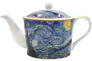The Leonardo Collection Vincent Van Gogh Van Gogh - Tetera de noche estrellada para cocina, accesorios de cocina para el hogar, sin colador para uso diario, teteras duraderas para el hogar y la