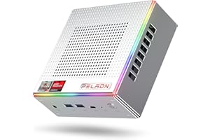 PELADN HA-4 Mini-PC, AMD Ryzen 7 7735HS (8C/16T, bis zu 4,75 GHz), Win11 Pro, 16 GB DDR5 RAM, 512 GB SSD, 4K HD, BT5.2, Dual HDMI, WiFi6 2,4G/5G, Büro, Geschäft, Kleiner Desktop-PC.