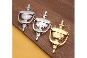 INFINITY DECOR 8 pulgadas de satén/cromo/latón puerta Knocker estilo victoriano urna para puertas de madera UPVC (latón pulido)