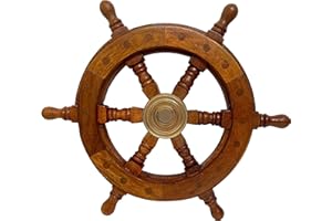 MEDIEVAL REPLICAS SAILORS SPECIAL Ship Wheel 12 inch, Wood, 12"