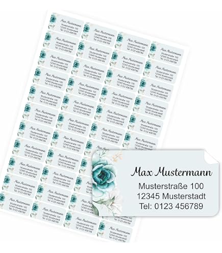 Adress-Aufkleber | PERSONALISIERT | 256 Stück | Kleine Etiketten Mit