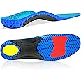 Full Length Orthotic Inserts with Arch Support Sport Shoe Insoles Comfort Arch Support Insoles for Flat Feet, Orthopedic Functional Insoles for Women&Men, Blue