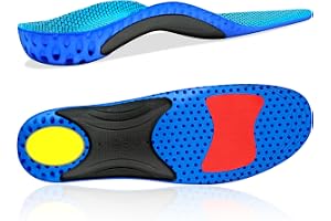 Full Length Orthotic Inserts with Arch Support Sport Shoe Insoles Comfort Arch Support Insoles for Flat Feet, Orthopedic Functional insoles for Women&Men, Blue (M)