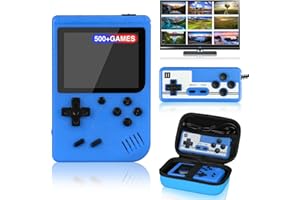 VEOYYA Handheld Game Console, 3.0 Inch Screen, Retro Mini Games Console 500+ Classic FC Games, Support Up to 2 Players & TV Ideal Christmas or Birthday Gift