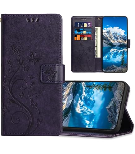 CASEONJAN Cover per Huawei P Smart 2019, Pelle PU Custodia a portafoglio con scomparti per Slot Schede, Antiurto Flip Caso Cover per Huawei P Smart 2019 (Blu
