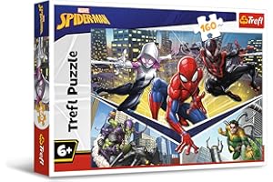 Trefl - Marvel Spiderman, Siła Spidermana - Puzzle 160 Elementów - Kolorowe Puzzl z Bohaterami Bajki, Kreatywna Rozrywka, Zabawa dla Dzieci od 6 lat