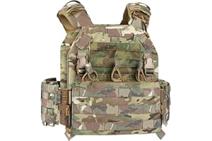 VOTAGOO GEAR Taktische Weste Airsoft Militär Weste, Atmungsaktive Paintball Weste, Plate Carrier Paintball Brustschützer